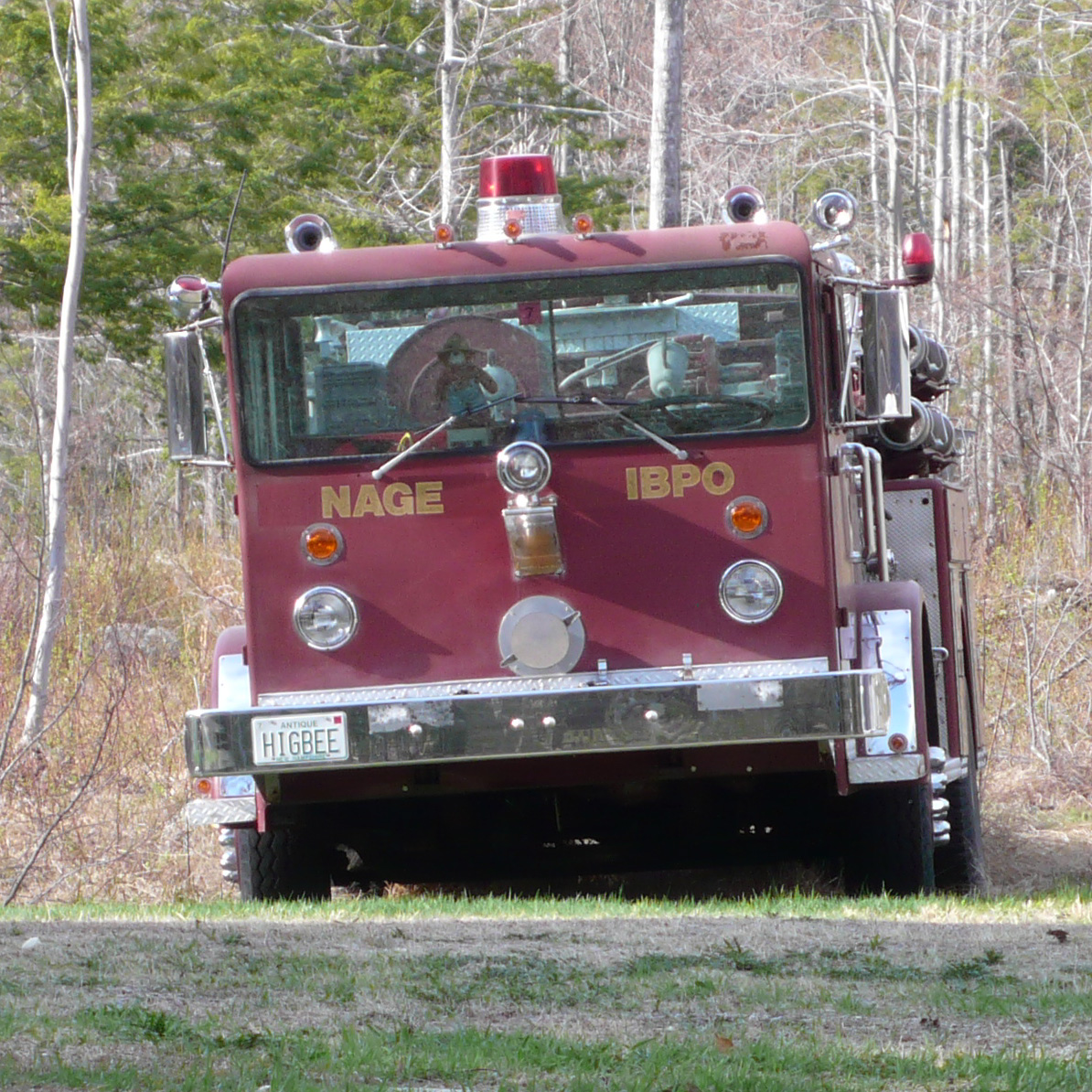 Fire truck on Elm Avenue in Antrim, NH