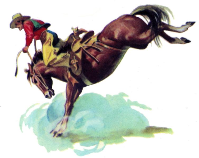 Man falling off horse