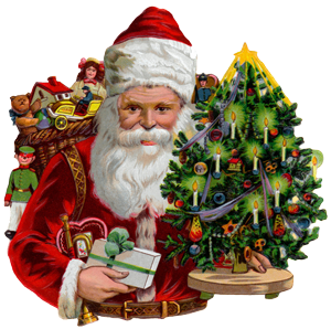 Santa with tree