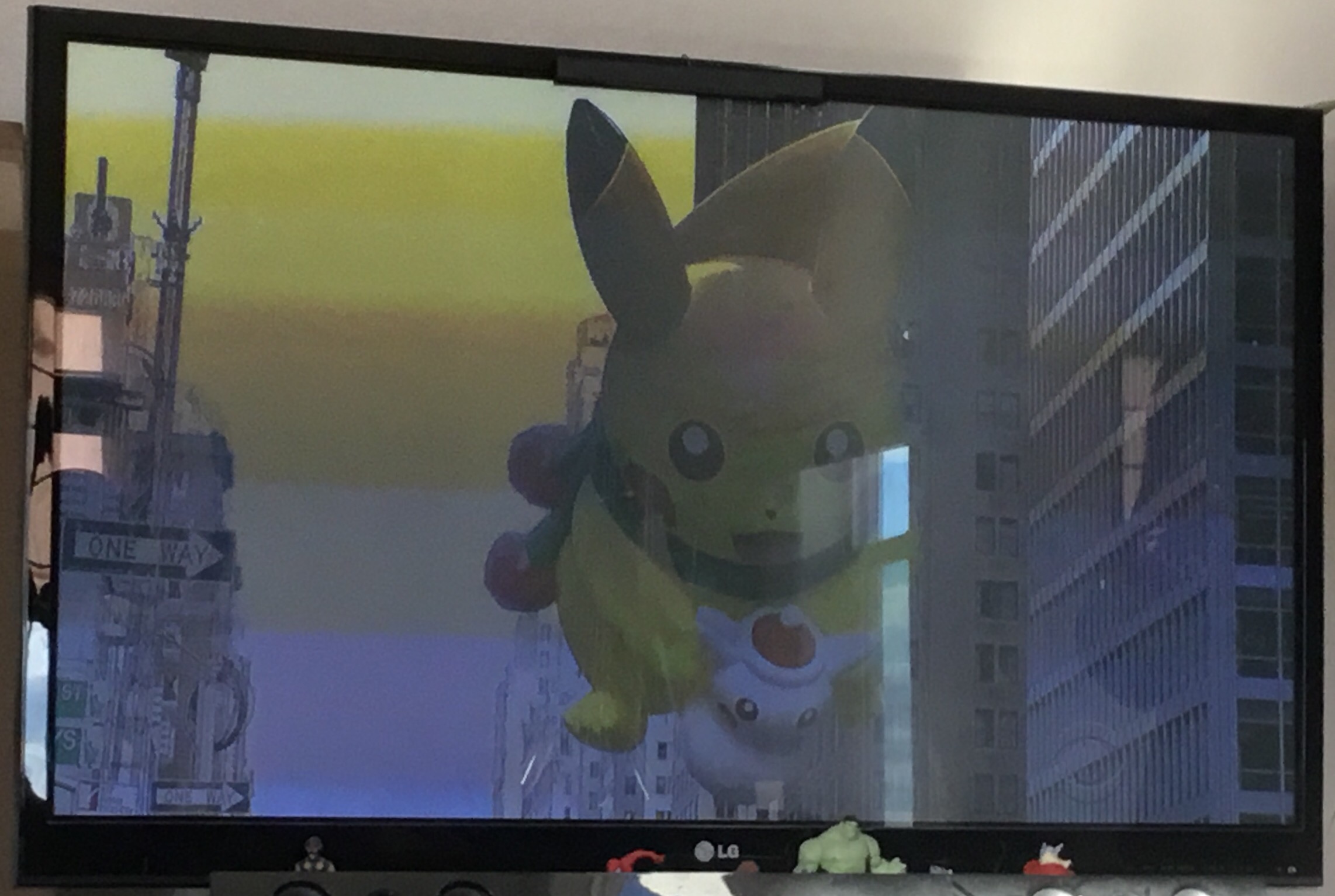 Pikachu on TV set