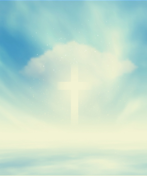 Cloud with glowing cross
