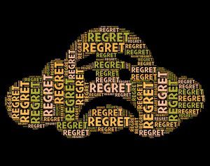 Cloud of the word regret
